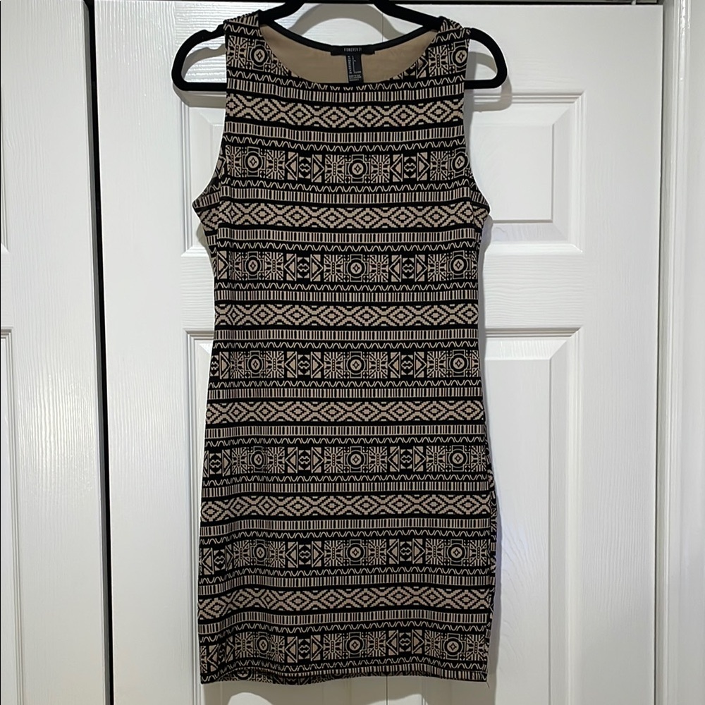 Forever21 Womens Geometric Velvet Burnout Mini Dress Size L Y2K Fairy Grunge NYE